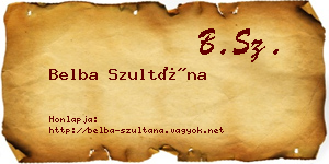 Belba Szultána névjegykártya